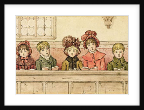 Singing in church by Kate Greenaway