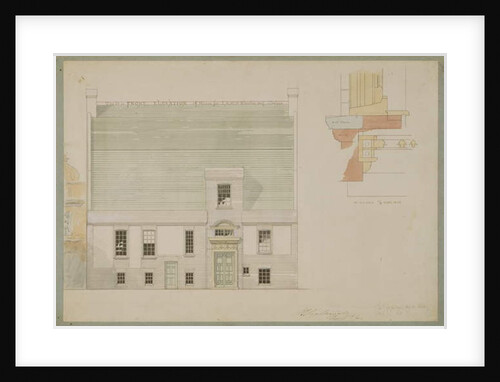 Front Elevation of House for J.A.M. Whistler Esq, Tite Street, Chelsea, 1877 by Edward William Godwin