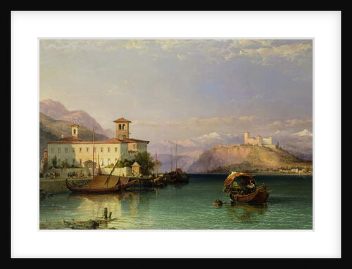 Arona and the Castle of Angera, Lake Maggiore, 1856 by George Edwards Hering