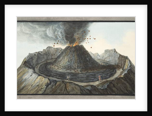 Interior of the Cone of Vesuvius Before the 1767 Eruption by Pietro Fabris