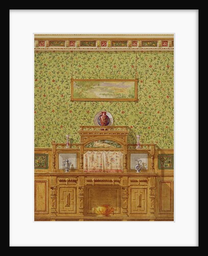 Interior with Sideboard, c.1870s by English School