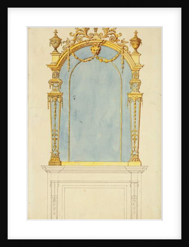 Design for a giltwood mirror, c.1765-70 by Thomas Chippendale