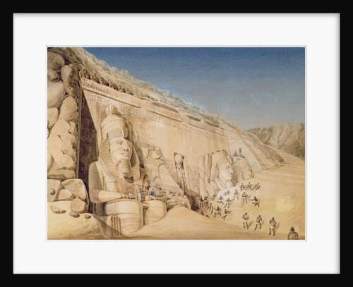 The Excavation of the Great Temple of Ramesses II, Abu Simbel, 1819 by Louis M.A.