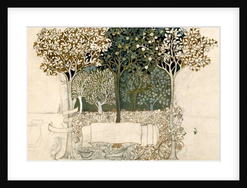 Trees in an orchard, tapestry design for Morris and Co. by John Henry Dearle
