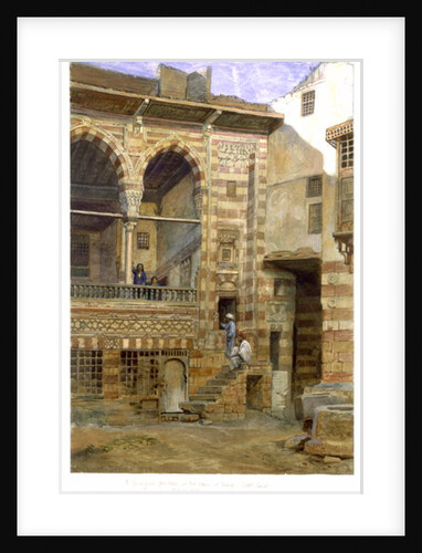 A courtyard, Al Hosh, in the house of Shiekh Sadat, Cairo, 1873 by Frank Dillon