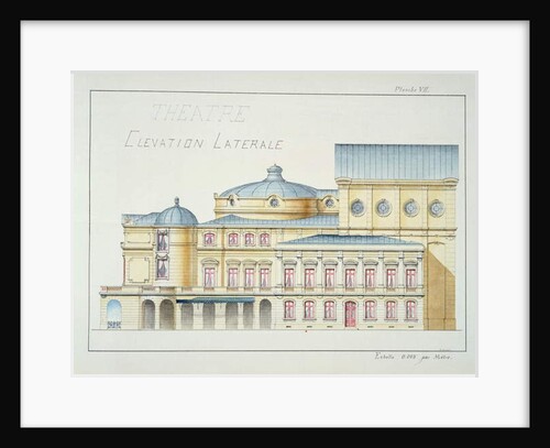 Lateral Elevation of a Theatre by H. Monnot