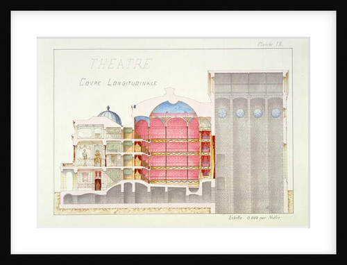 Cross section of a Theatre by H. Monnot