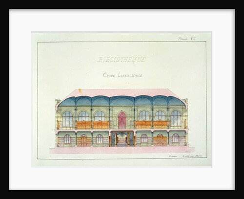 Cross section of a Library by H. Monnot