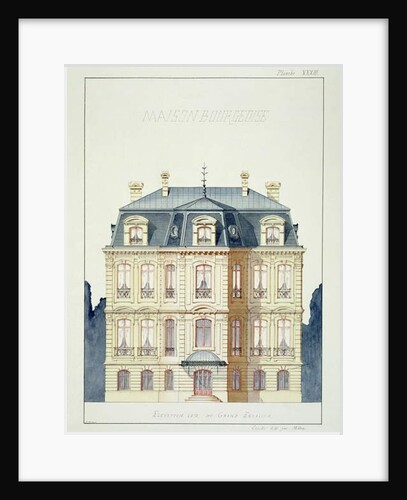 Front elevation of a house for the Bourgeoisie by H. Monnot