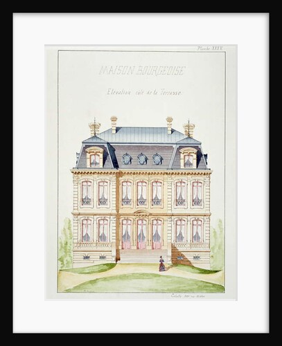 Terrace elevation of a house for the Bourgeoisie by H. Monnot