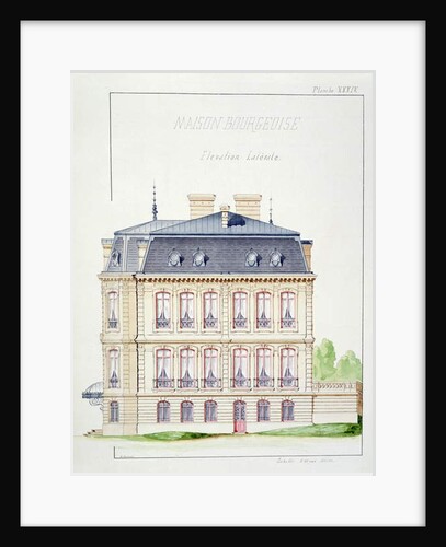 Side elevation of a house for the Bourgeoisie by H. Monnot