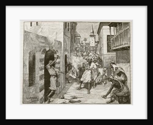 Demonstration against the Christians at Damascus by George Denholm Armour