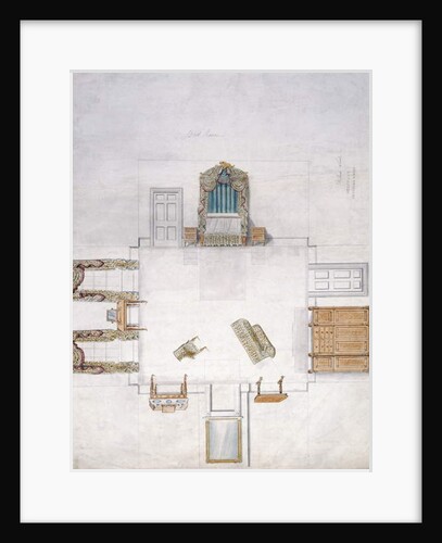 Design for a bedroom, by Gillow & Company by English School