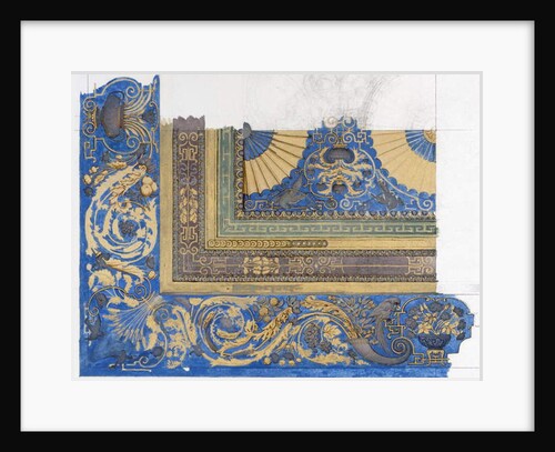 Design for the central ceiling of the Billiard Room at Wortley Hall by Edward John Poynter