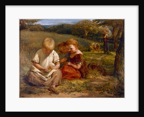 Children Gathering Wild Flowers by George Smith