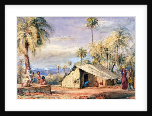 A Toddy-Drawer's Hut in a Grove of Date Palms, Bombay Presidency, India by English School