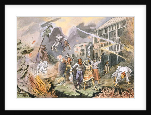 The very same night the whole place blew up, c.1880 by English School