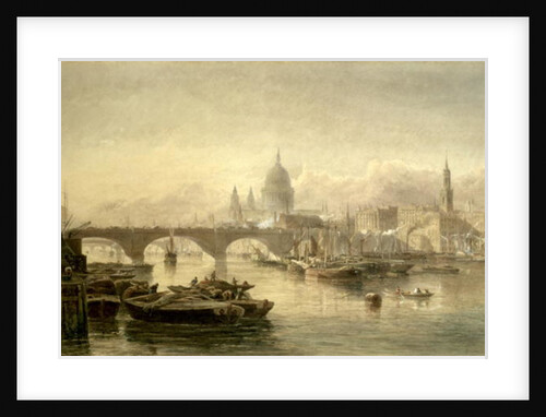 St. Paul's Cathedral and London Bridge from the Surrey Side, 1864 by Edward Angelo Goodall