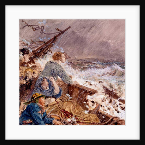 Grace Darling and her father saving the Shipwrecked Crew, Sept 7, 1838 by William Bell Scott