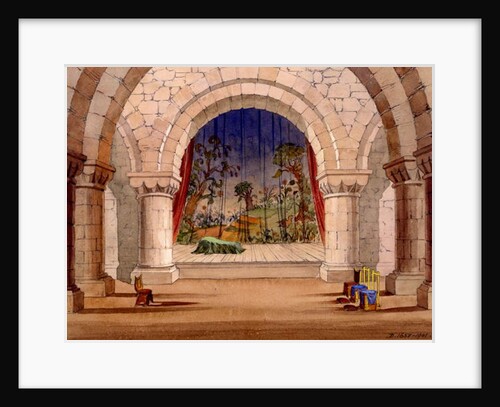 Set Design for 'Hamlet' by William Shakespeare, 1858 by English School
