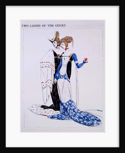 Costume Designs for Two Ladies of the Court, characters from 'St Joan' by George Bernard Shaw, c.1924 by Charles Ricketts