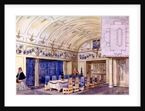 German Dining Hall, early 20th century by Gustave Halmhuber