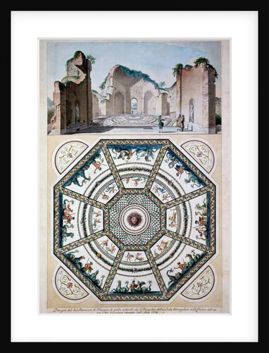 Design for an octagonal mosaic floor, 1779 by Italian School