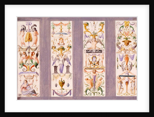 Four arabesque panels from the Scala del Palazzo Ducale, Venice by Ludwig Gruner