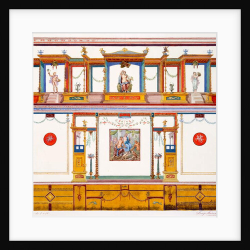 Wall decorations from the House of Aulus Vettius, Pompeii, c.36-39 AD by Luigi Bazzani