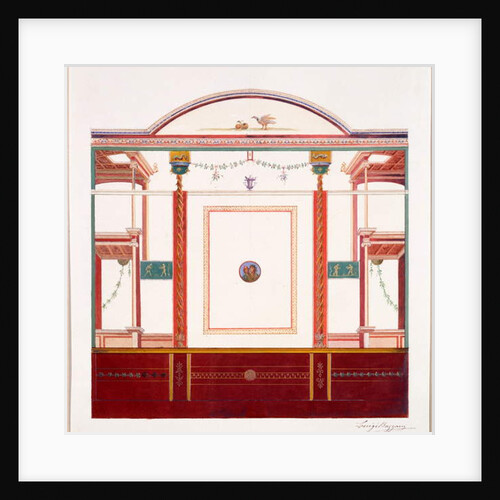 Wall decorations from the House of the Silver Wedding, Pompeii, 1897 by Luigi Bazzani