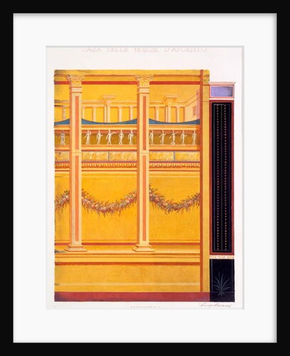 Wall decorations from the House of the Silver Wedding, Pompeii, 1897 by Luigi Bazzani