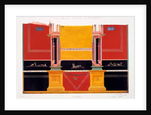 Wall decorations from the House of the Silver Wedding, Pompeii, 1898 by Luigi Bazzani