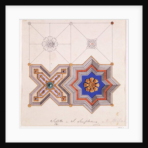 Ceiling decorations from San Simpliciano, Milan by Ludwig Gruner