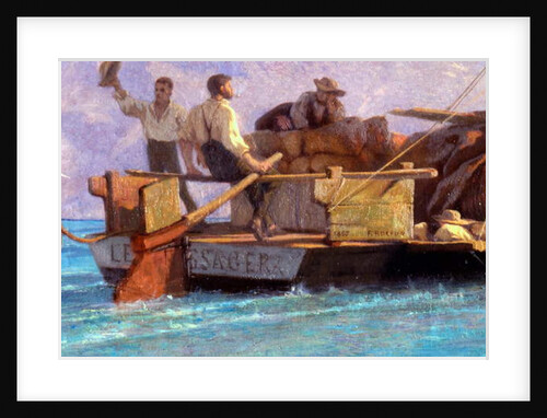 Luggage Boat on Lake Geneva, 1855 by F.L.D. Bocion