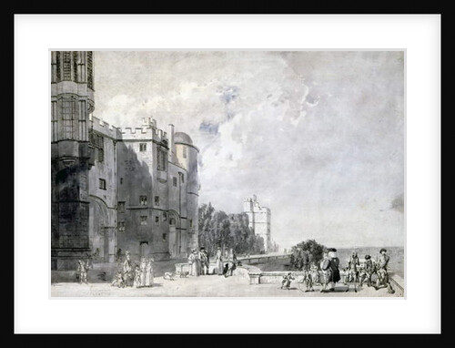 Windsor Castle: Terrace looking westward by Paul Sandby