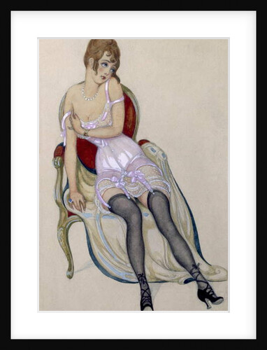 Lady in Underwear, 1917 by Gerda Marie Frederike Wegener