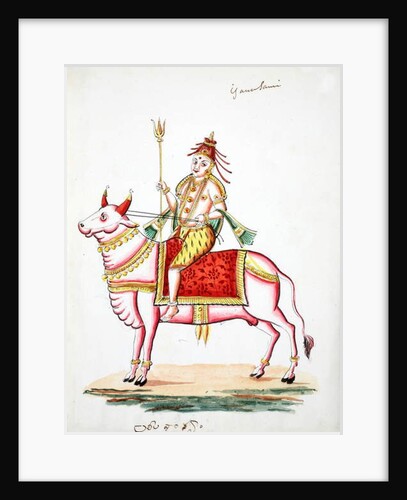 Shiva mounted on the bull, Nandi by Indian School