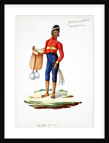 Man with saddle by Indian School
