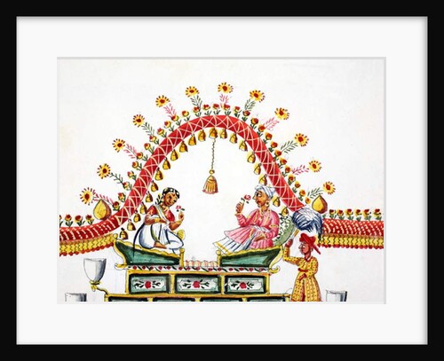 Bride and groom by Indian School