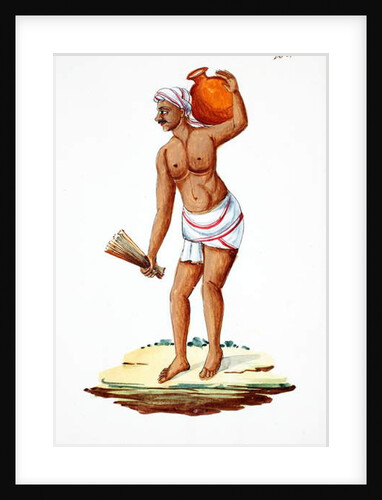 Sweeper carrying water by Indian School