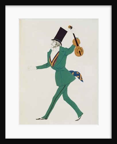 Costume design for Paganini in 'The Enchanted Night' by Gabriele d'Annunzio c.1923 by Leon Bakst