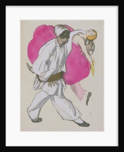 Costume Designs for Pamina and Monostatos in 'The Magic Flute' by Wolfgang Amadeus Mozart 1922 by Leon Bakst