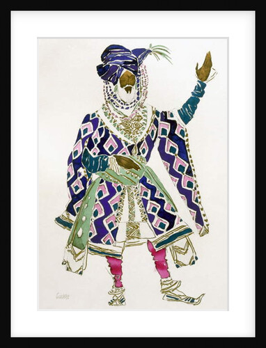 Costume Design for a Sultan by Leon Bakst