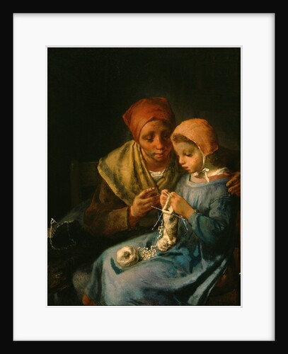 The Knitting Lesson, 1869 by Jean-Francois Millet
