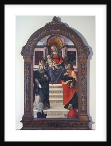 The Madonna and Child with St Louis of Toulouse, John the Evangelist, and Donors, 1486 by Davide Ghirlandaio