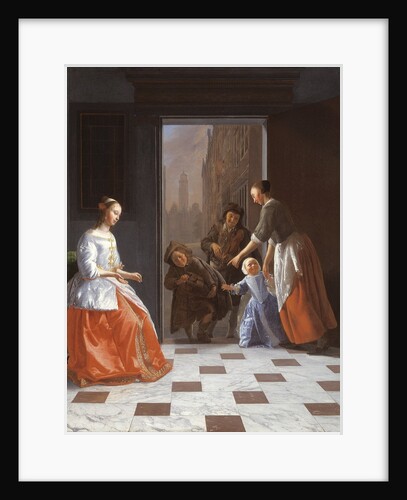 Street Musicians at the Door, 1665 by Jacob Ochtervelt