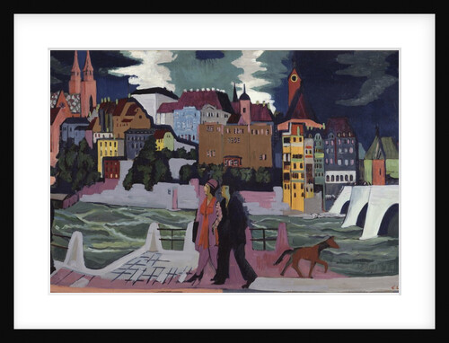 View of Basel and the Rhine, 1927-28 by Ernst Ludwig Kirchner