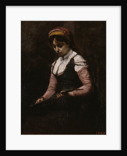 Girl with Mandolin, 1860-65 by Jean Baptiste Camille Corot