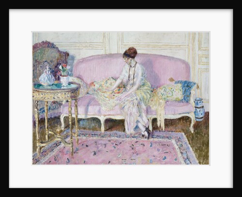 Woman Seated on Sofa in Interior, 1912-14 by Frederick Carl Frieseke