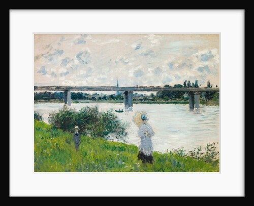 The Promenade with the Railroad Bridge, Argenteuil, 1874 by Claude Monet